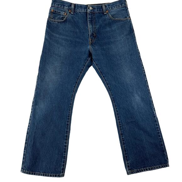 Levi’s 517 Dark Wash 35” x 27” Zip Front Nice Patina GUC - Picture 1 of 9